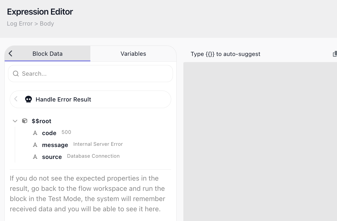 The caught error in the run's execution details: source AI Agent, a FlowRunner code (28063), and the message the service returned.