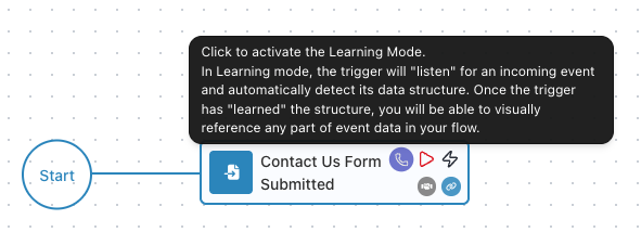 The External Callback learning mode button.